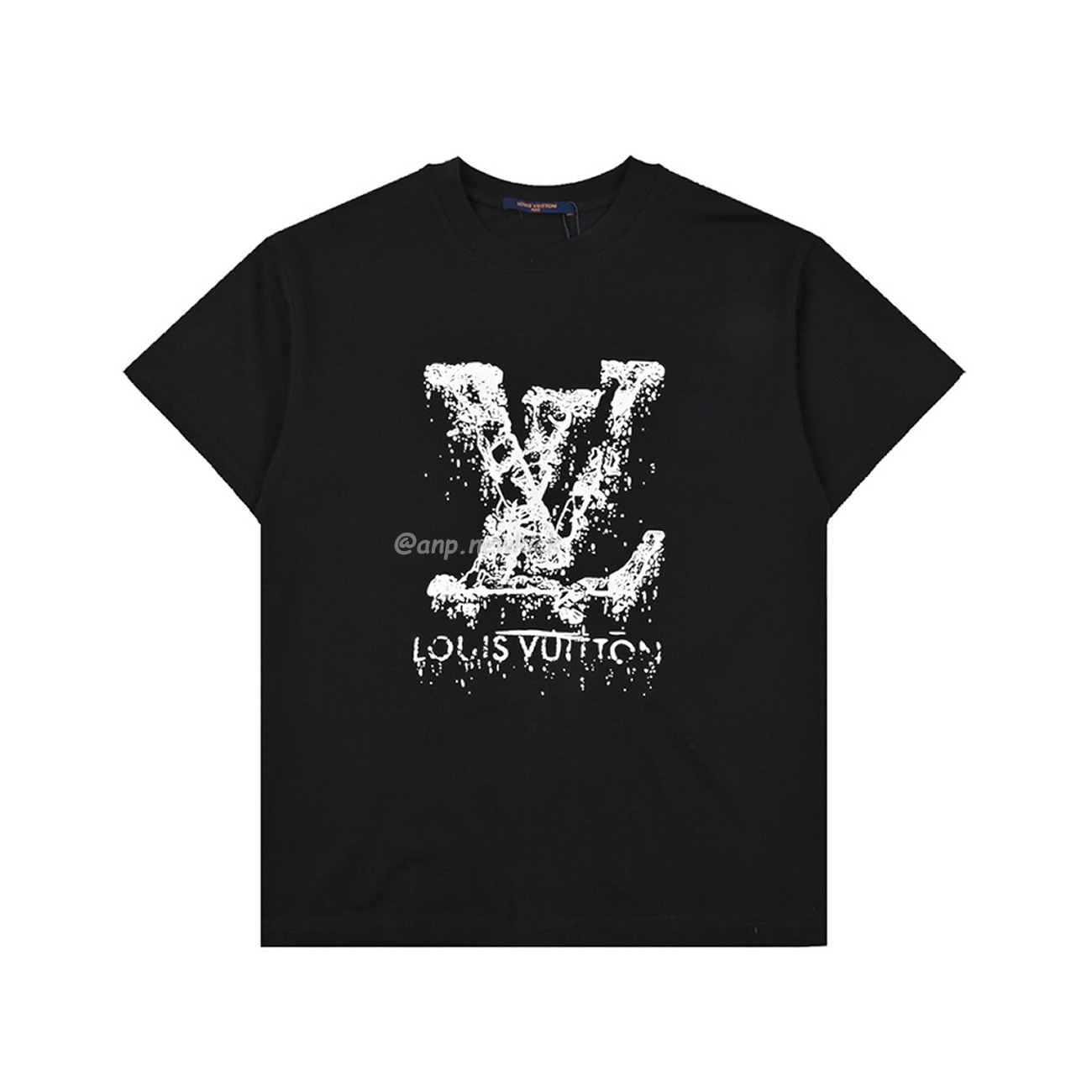 Louis Vuitton Classic Alphabet Digital Direct Spray Round Neck Short Sleeve T Shirt (2) - newkick.app